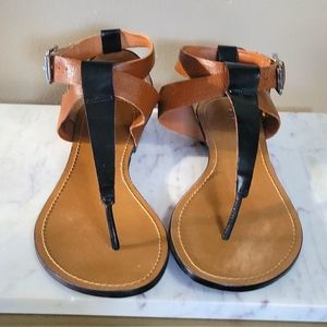 Bakers Women Black and Brown Sandals